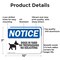 Signmission Dogs In Yard No Trespassing OSHA Notice Sign, Aluminum, 10in W x 7in L, 2PK OS-2PACK-NS-A-710-L-11440 - alternate 5